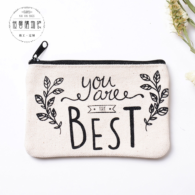 韩版零钱包女 帆布零钱包简约创意 硬币包零钱包定制产品图