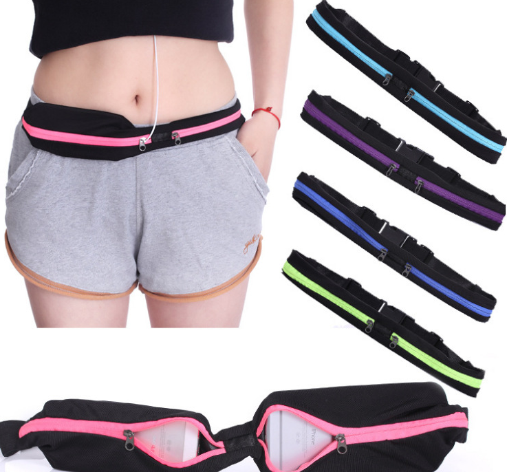 Outdoor elastic sports waist bag, multi-functional men's and women's running and cycling waist bag, anti-theft and waterproof mobile phone bag, 6 inches details Picture