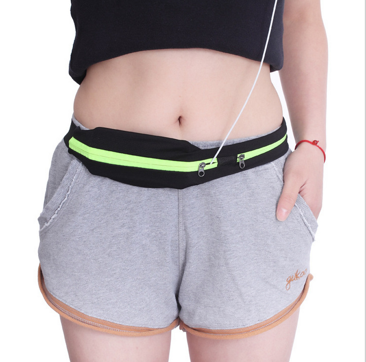 Outdoor elastic sports waist bag, multi-functional men's and women's running and cycling waist bag, anti-theft and waterproof mobile phone bag, 6 inches Specification image