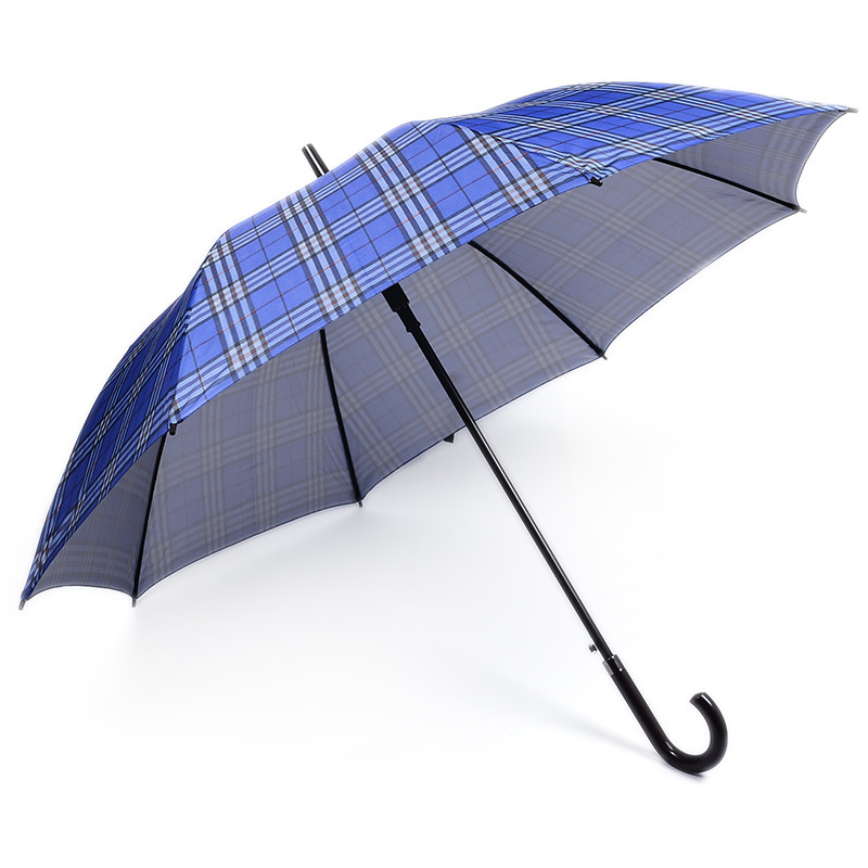 义乌好货 商务高尔夫伞户外自动长柄伞格子英伦男士创意晴雨伞产品图