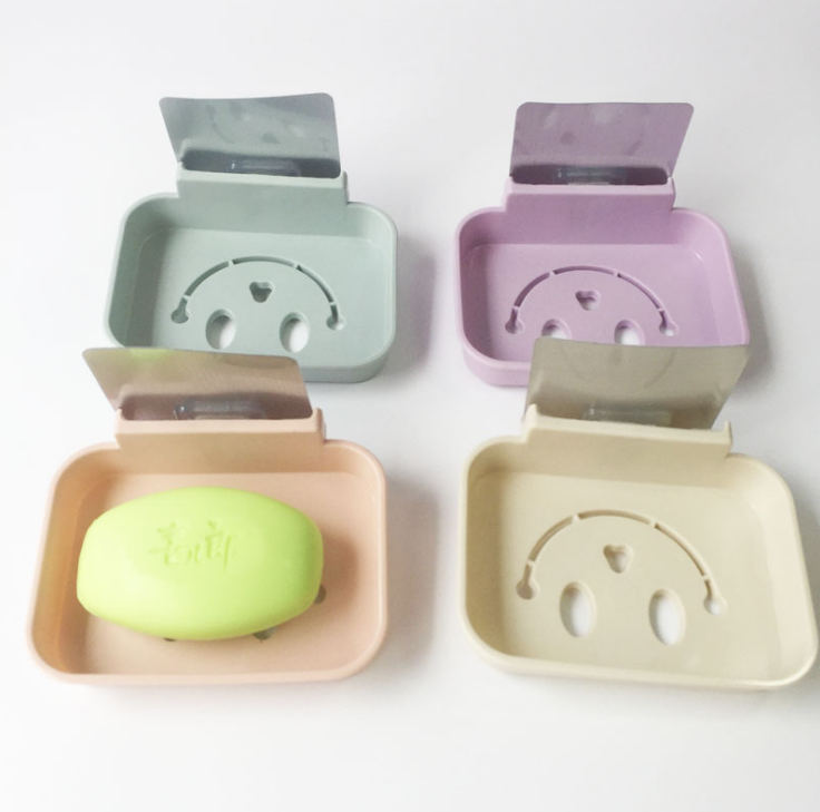 纳米无痕肥皂盒浴室壁挂香皂盒创意强力无痕粘贴皂盒沥水盒香皂架