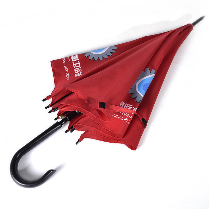 义乌好货 雨伞定制LOGO 自动双层长柄礼品广告迎宾伞细节图