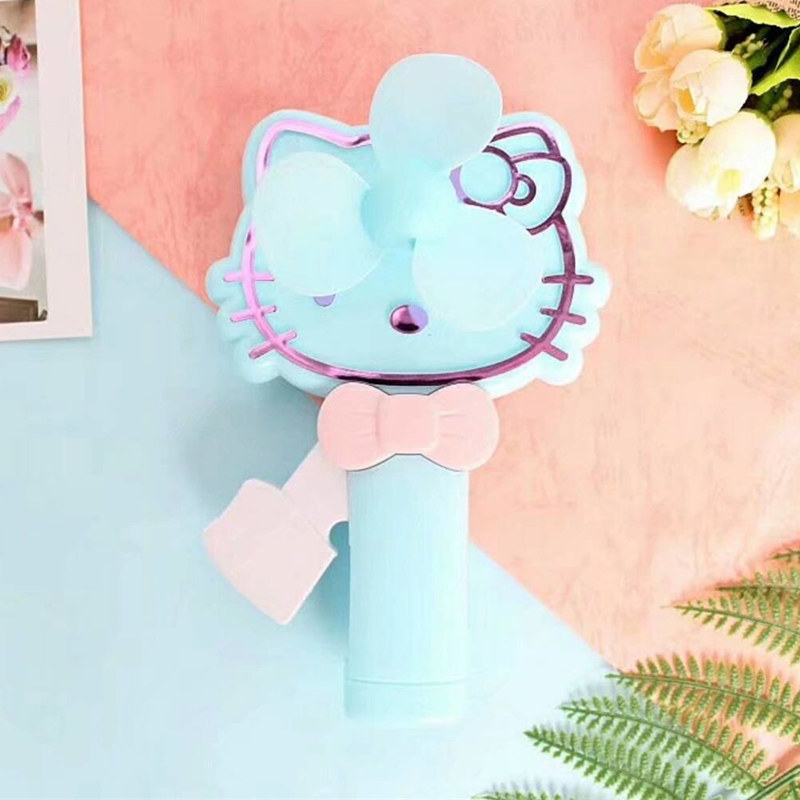 创意卡通迷你手压手动小型风扇 学生宿舍随身便携式手持扇子儿童细节图