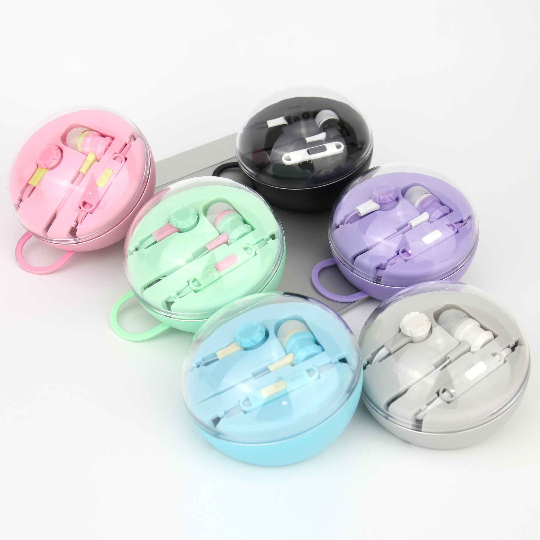 JHL-RE071 In-ear headphones, line control, universal mobile phone, noodle line, acrylic storage box, creative gift Application Scenario