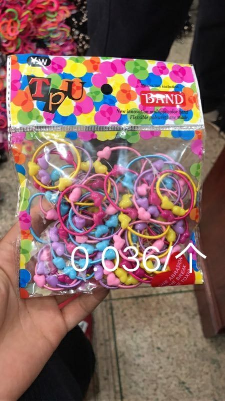 TPU BAND 皮筋 头筋 爱心 卡通 头筋 辫筋