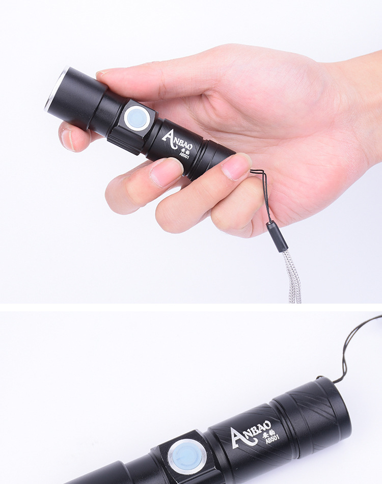 أضواء يدوية ذات قدرة عالية داخل مصباح يدوي محمول طراز USB في Lear W details Picture