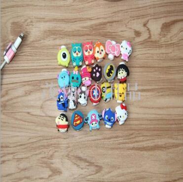 Korean version creative cartoon mobile phone data cable protective case, headphone charging cable anti-breakage protector, usb protective case