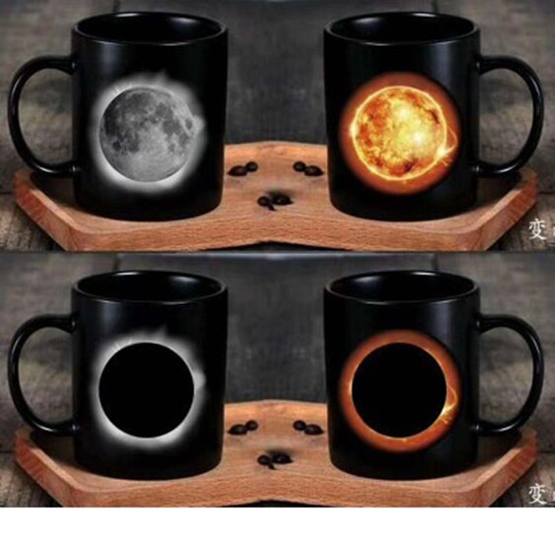 Creative Eclipse Eclipse Color-changing cup New thermal mug
