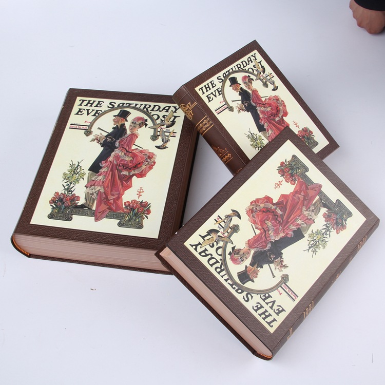 新款翻盖礼品盒三件套 精美生日礼物盒 书形创意礼物盒 厂家定制细节图