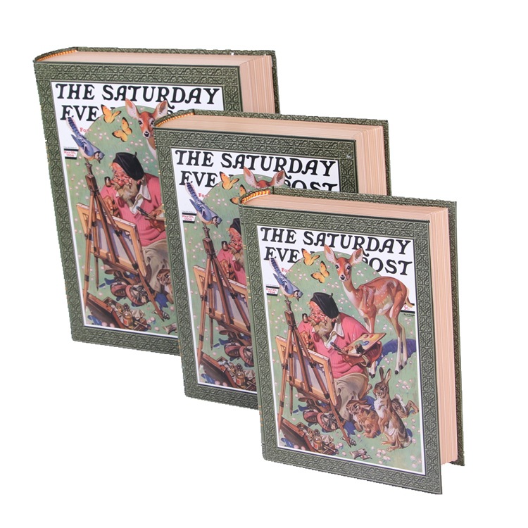 新款翻盖礼品盒三件套 精美生日礼物盒 书形创意礼物盒 厂家定制产品图