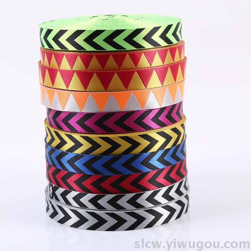 Nylon ribbon printing nylon jacquard ribbon manufacturers bags and bags with skipping ribbon clothing with ribbon
