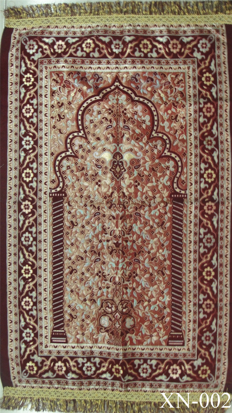 High-quality Arab Muslim worship blanket soft Chenille Islamic carpet worship blanket manufacturers direct Specification drawing