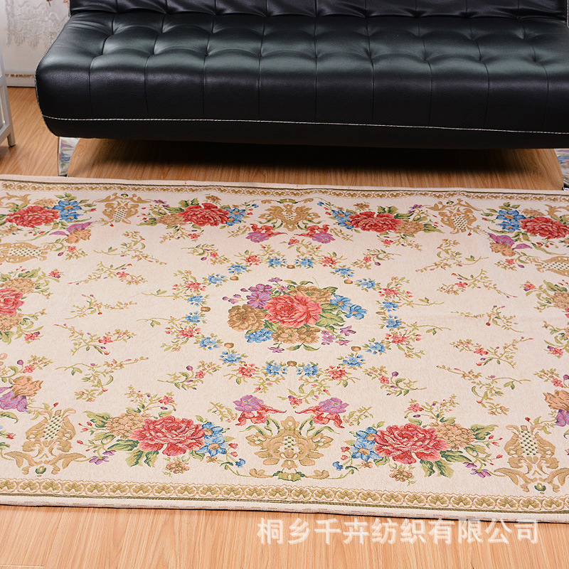 Jacquard carpet domestic Europe type sitting room carpet non-slip mat is modern and contracted floor mat Application Scenario