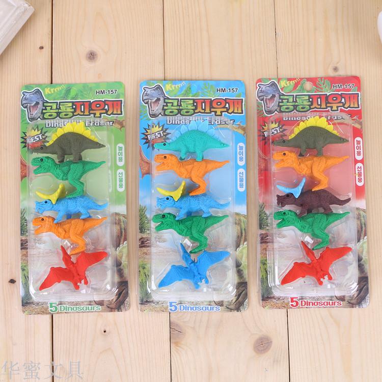 2018 new dinosaur 3D shape eraser color eraser is a hot seller
