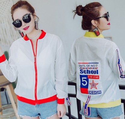 New all-in-one long-sleeved printed coat outdoor sports baseball clothes sun protection clothes women's beach clothes