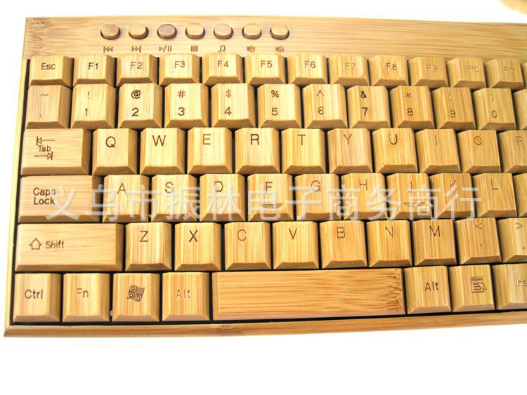 USB竹子键盘 无线键鼠套件 鼠标键盘无线套装产品图