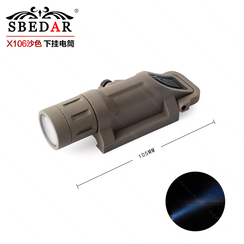 WML debajo de la mira colgante LED luz brillante táctica arena color linterna
