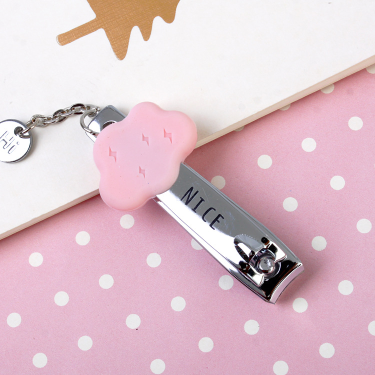 Minli Baobao creative cloud silicone nail clippers cute arc stainless steel beauty makeup tool nail clippers thumbnail