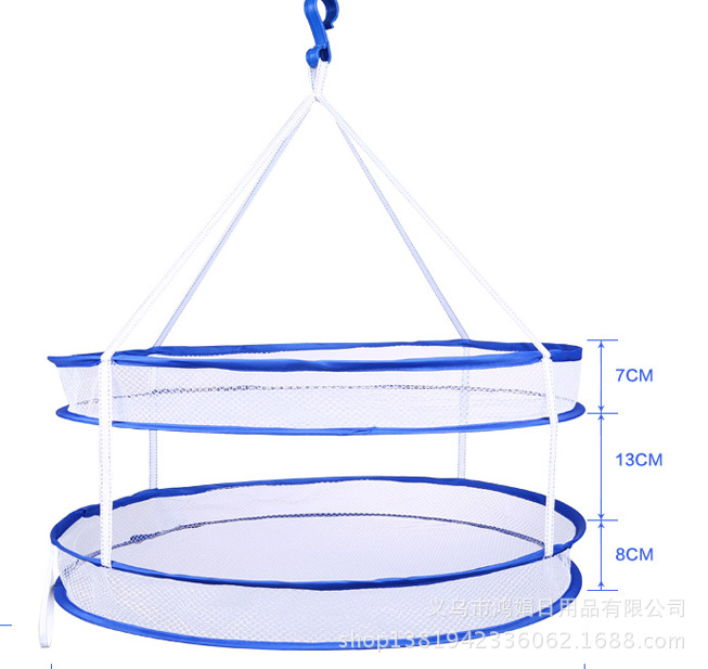 防风晾衣篮双层晾衣篮/晒衣篮晾衣网产品图