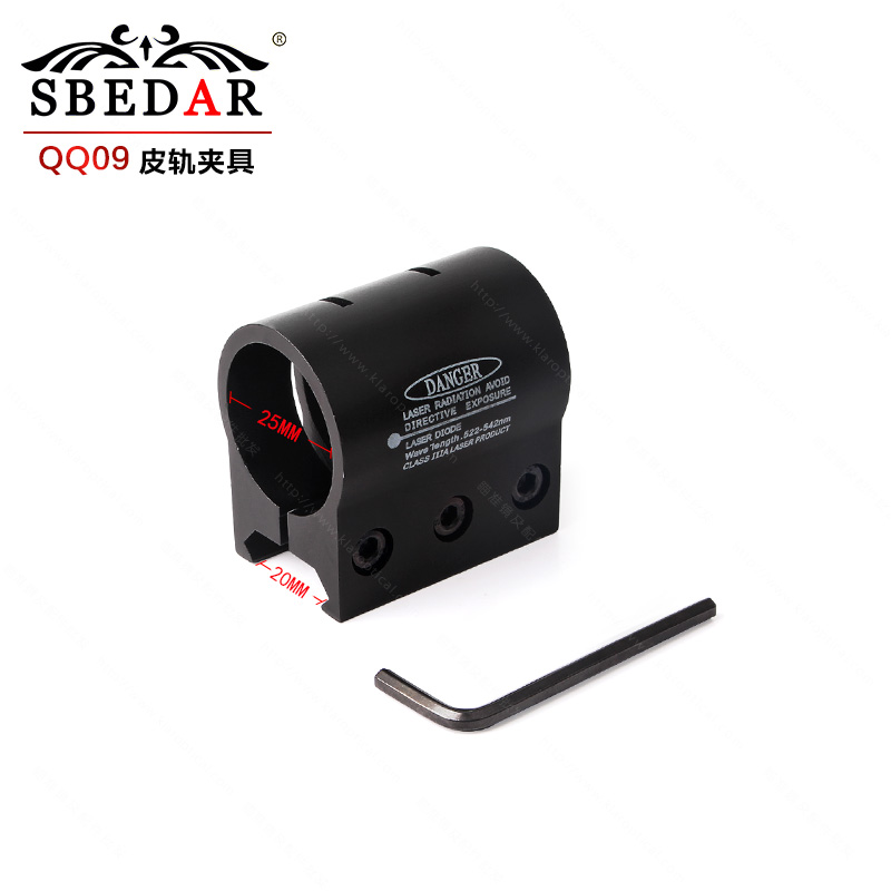 25.4 Leather rail clamp torch dovetail clip for pipe sight