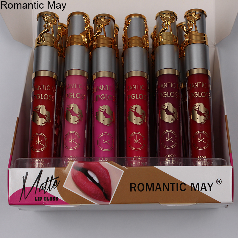 Romantic May新款热销亚光天使唇彩唇蜜液体唇膏唇釉防水不沾杯