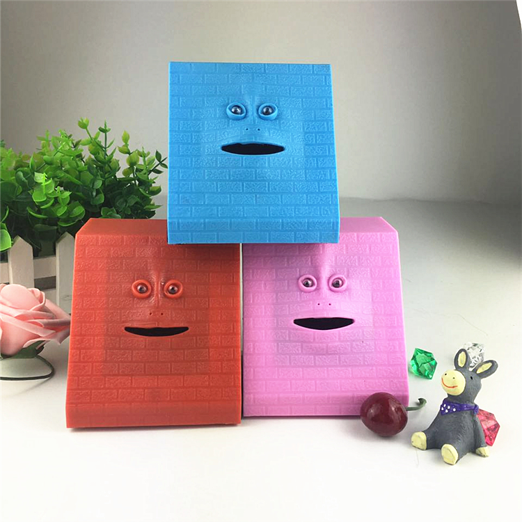 现货人面吃钱储蓄罐 FACE BANK人脸储钱罐猴脸吃钱人脸感应存钱罐产品图