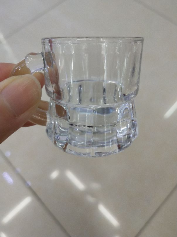 晶白料玻璃小号把杯产品图