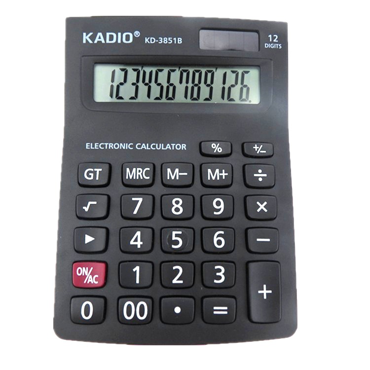 KADIO计算器生产供应黑色桌面办公用商务 KD-3851B