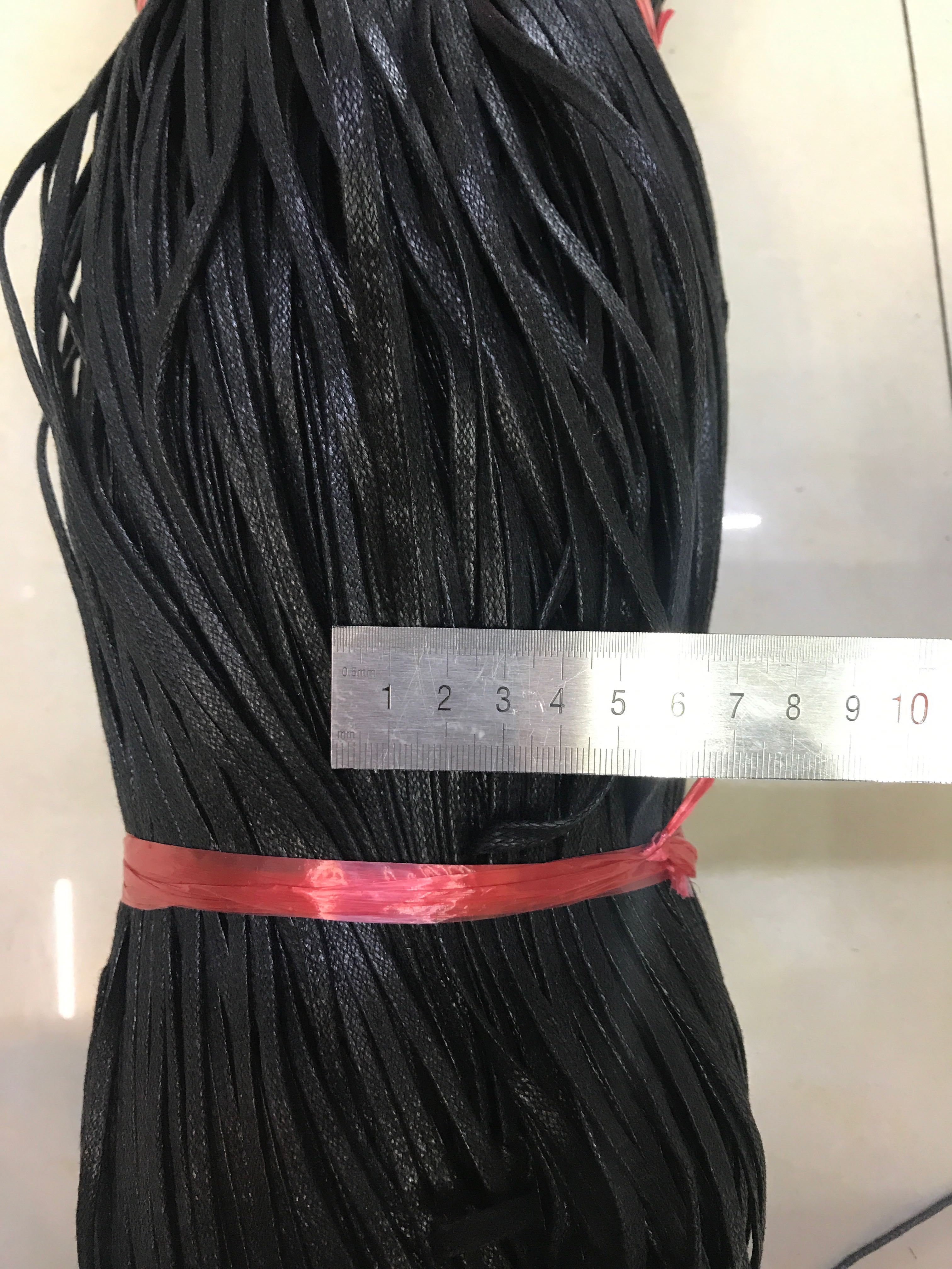 4.0mm flat tape, ordinary cotton wax thread, wax rope, eco-friendly wax rope details Picture