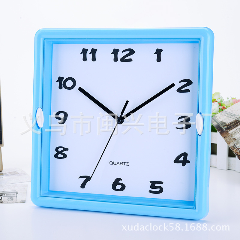 Yiwu Good Goods Xuda 22cm/ 8-inch creative and fashionable home bedroom hanging watch with jumping seconds office quartz clock details Picture