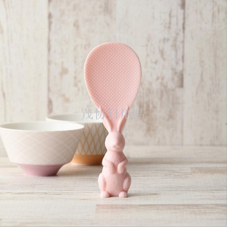 Rabbit rice spoon creative can stand non-stick rice spoon rice shovel non-stick rice spoon TV products