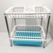 Kitchen large plastic dish cupboard two layer bowl rack rack rack tableware drain basket