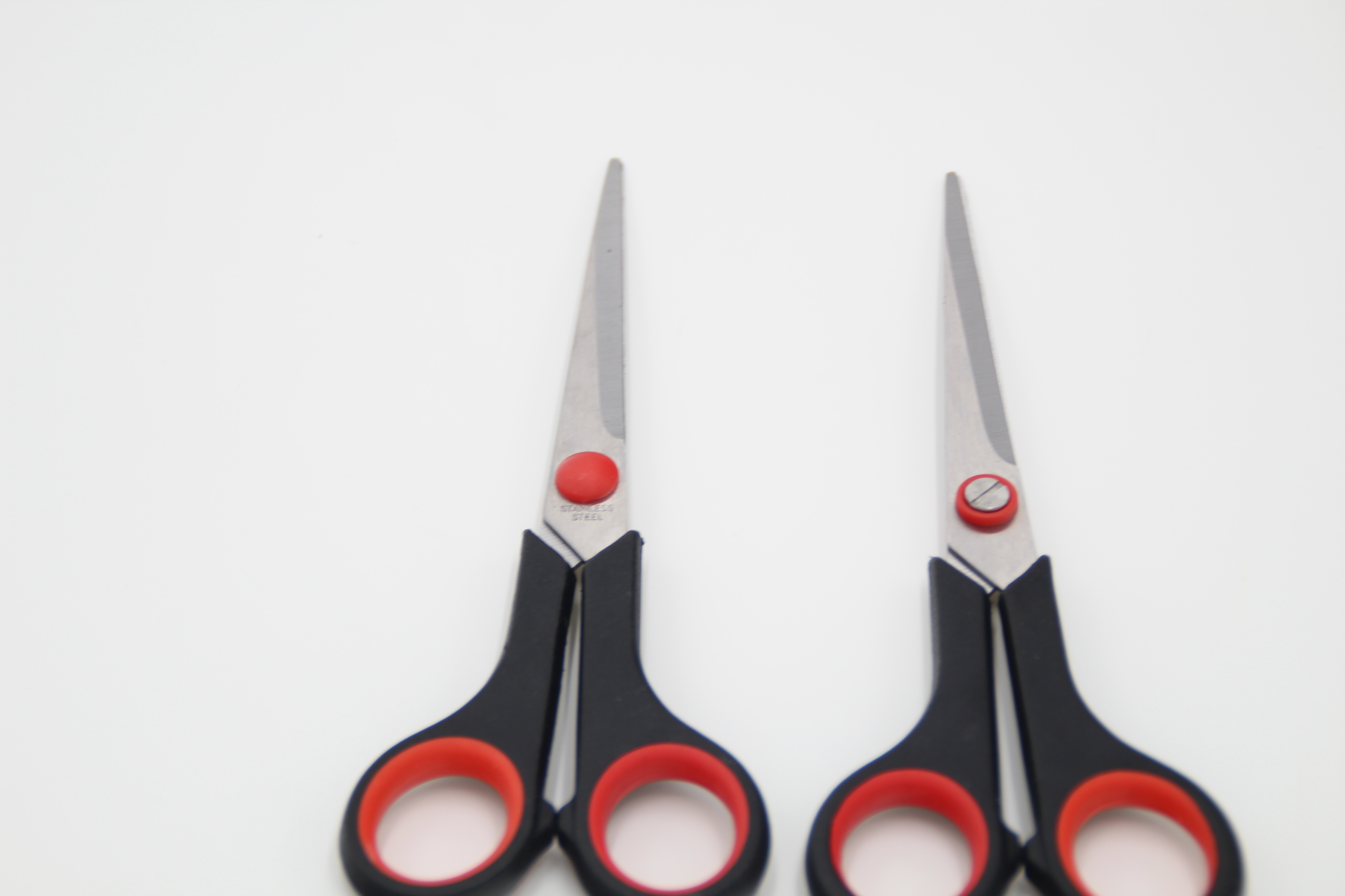 Office and study supplies: Office scissors, student scissors, learning to cut lace, fabric, teeth, and utility knives details Picture