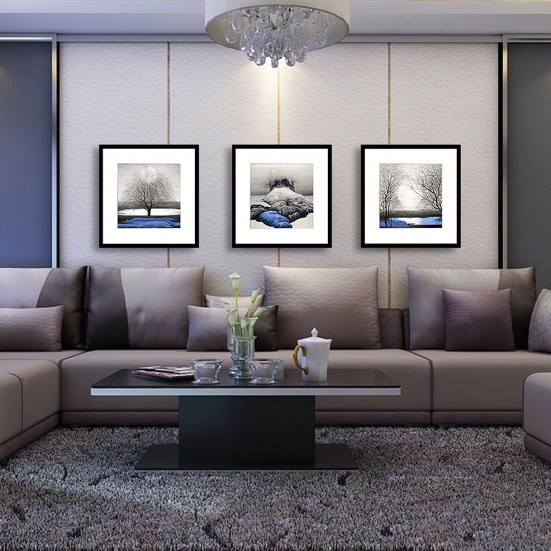 Nordic decorative painting, triptych thumbnail