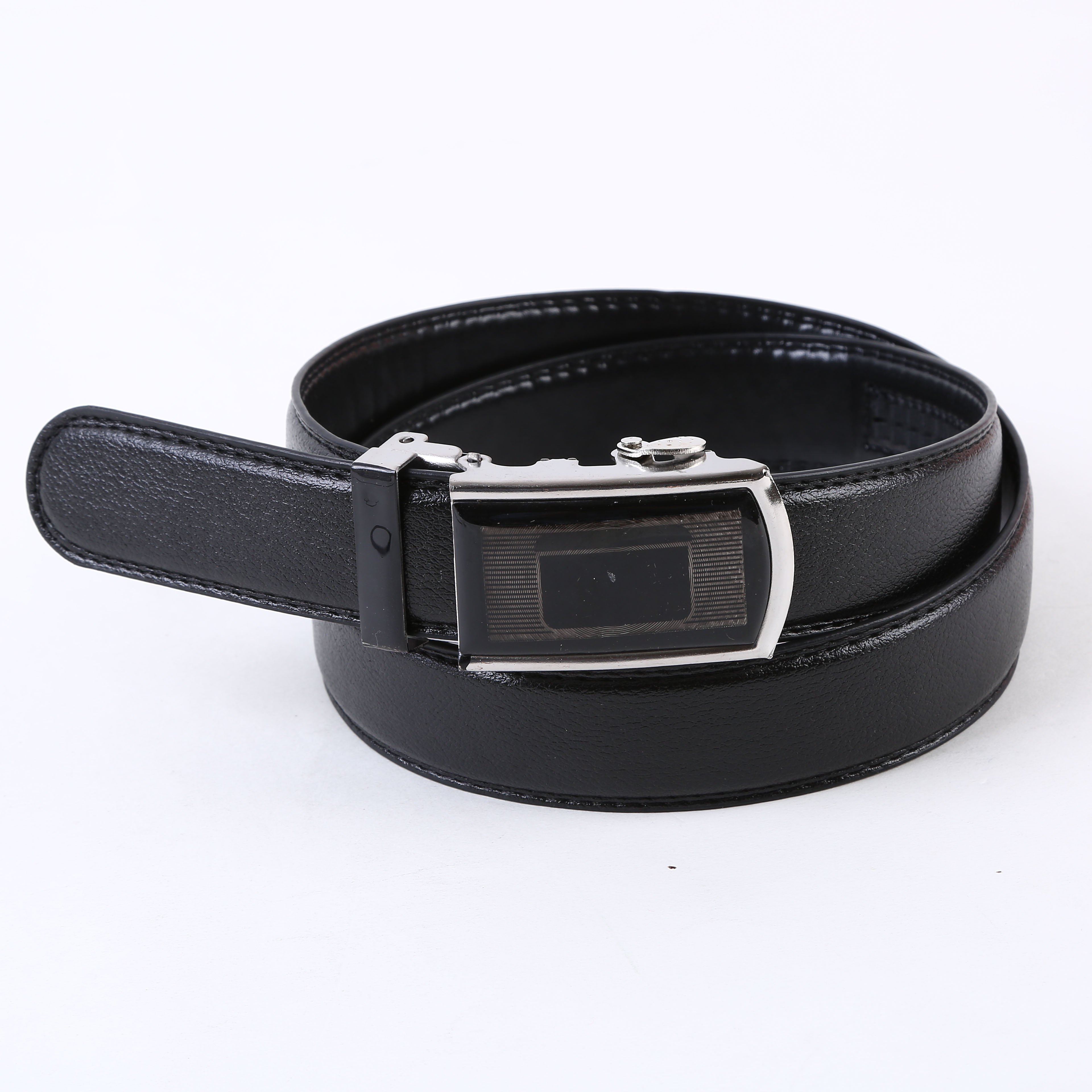 Iron Buckle For Men's Belt, Scratch-Resistant Leather