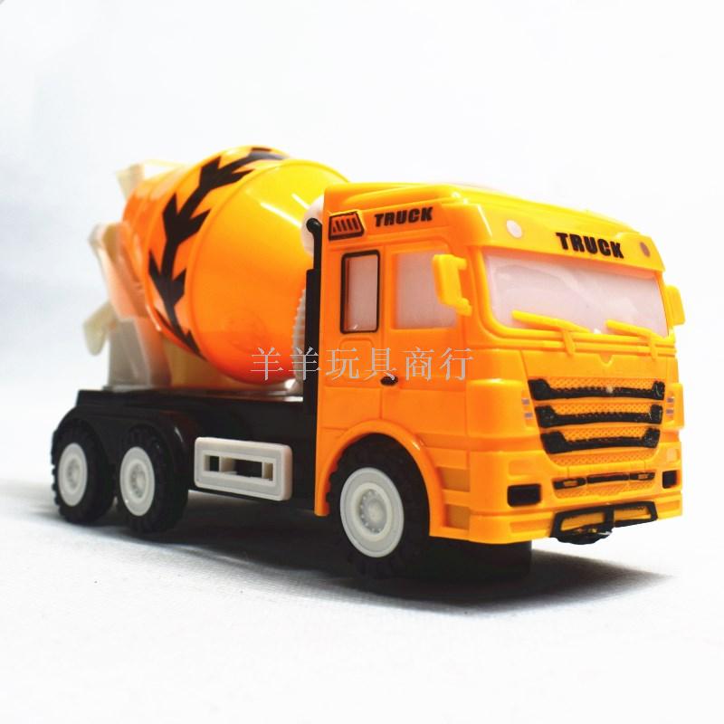 Children's electric swivel wheel cement mixer truck, engineering vehicle, boys' and girls' light, music and educational toys details Picture
