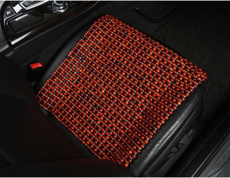 Vietnamese rosewood summer car seat cushions, cooling pads, breathable grass, rosewood bead seat cushions, solid wood square cushions details Picture