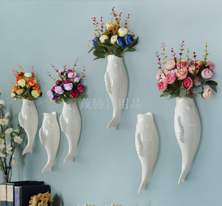 Simple modern creative wall vase dining room wall decoration wall hanging three-dimensional wall decoration