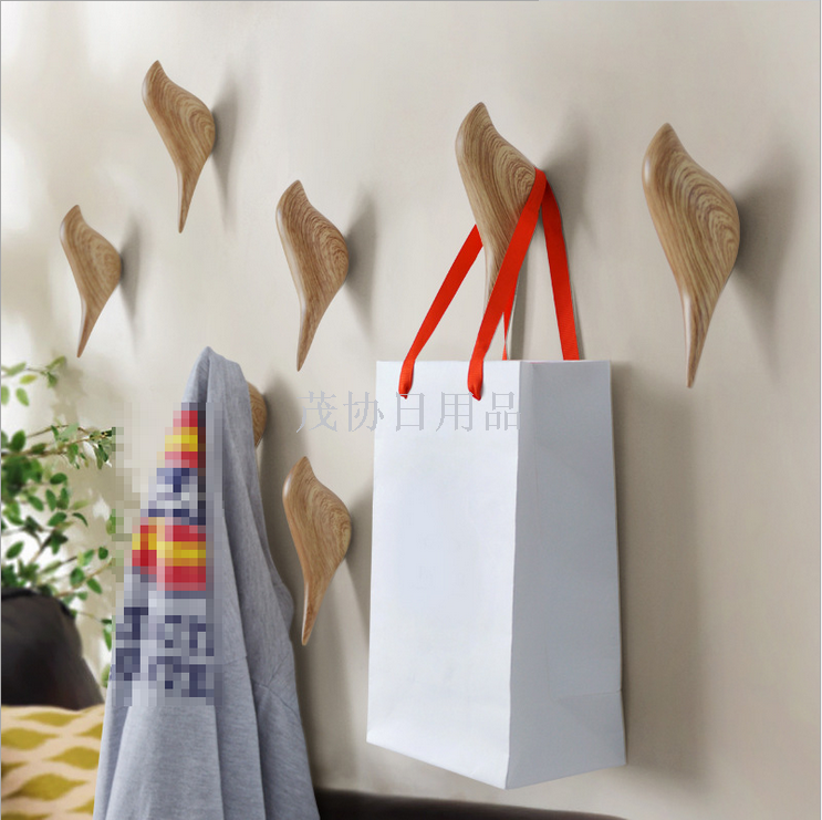 Creative home accessories Wall bird decoration hook wall decoration Bedroom door back coat hook stereo single hook