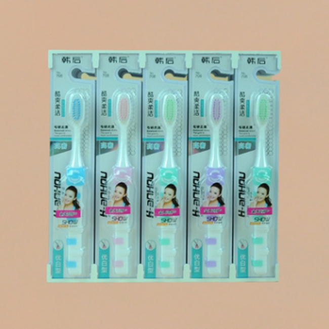 牙刷批发 韩后708（30支/盒）酷爽柔洁软毛牙刷