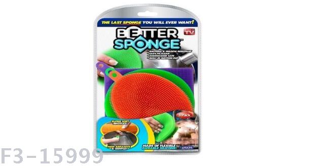 TV硅胶三件套清洁刷家居清洁擦布硅胶洗碗锅抹布 Better Sponge细节图