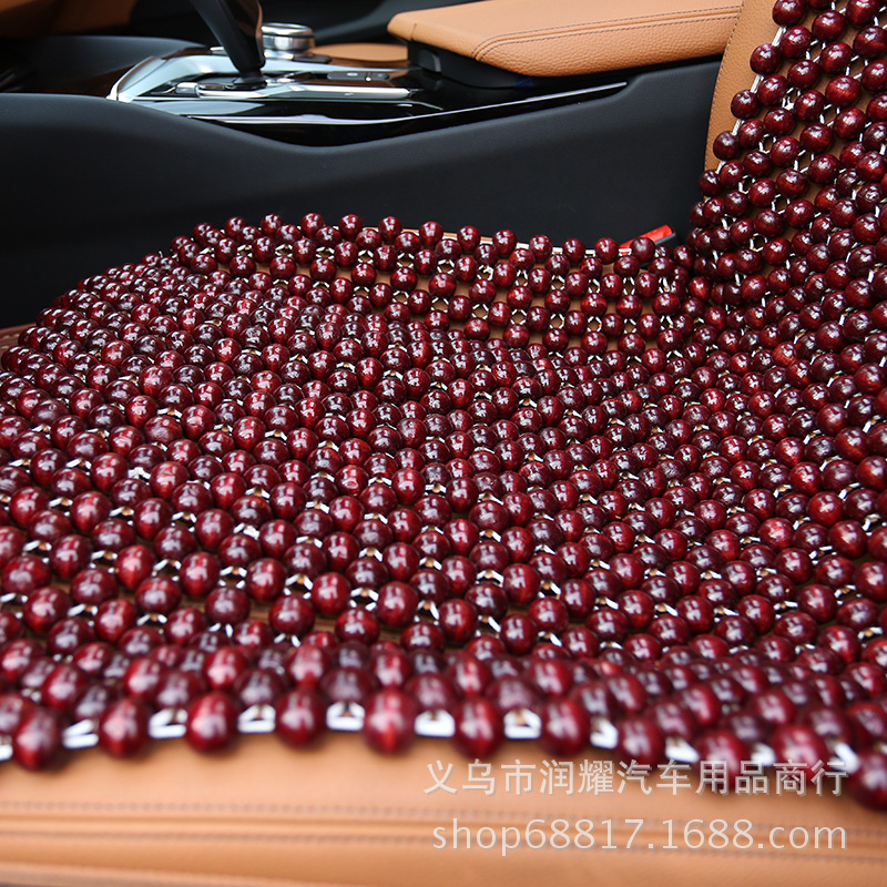 Summer car seat cushions, wooden beads, single bamboo strips, cooling pads, van round beads, front backrests, single-seat truck seat cushions Specification image
