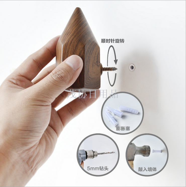 Nordic creative decorative pencil hooks, wall coat hooks, door rear hooks, single hooks, resin craftsmanship Application Scenario