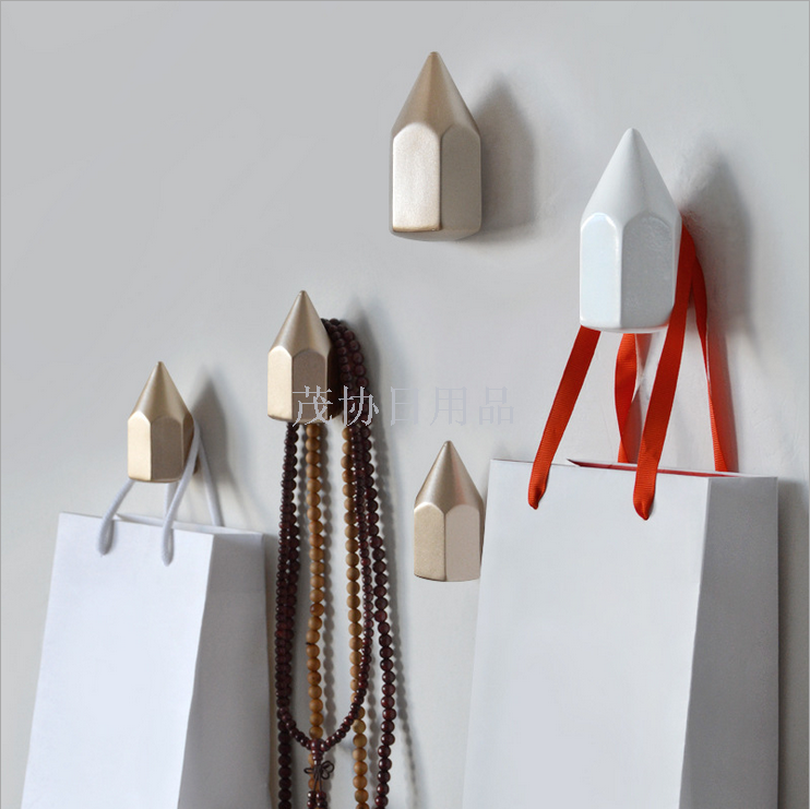 Nordic creative decorative pencil hooks, wall coat hooks, door rear hooks, single hooks, resin craftsmanship Specification image