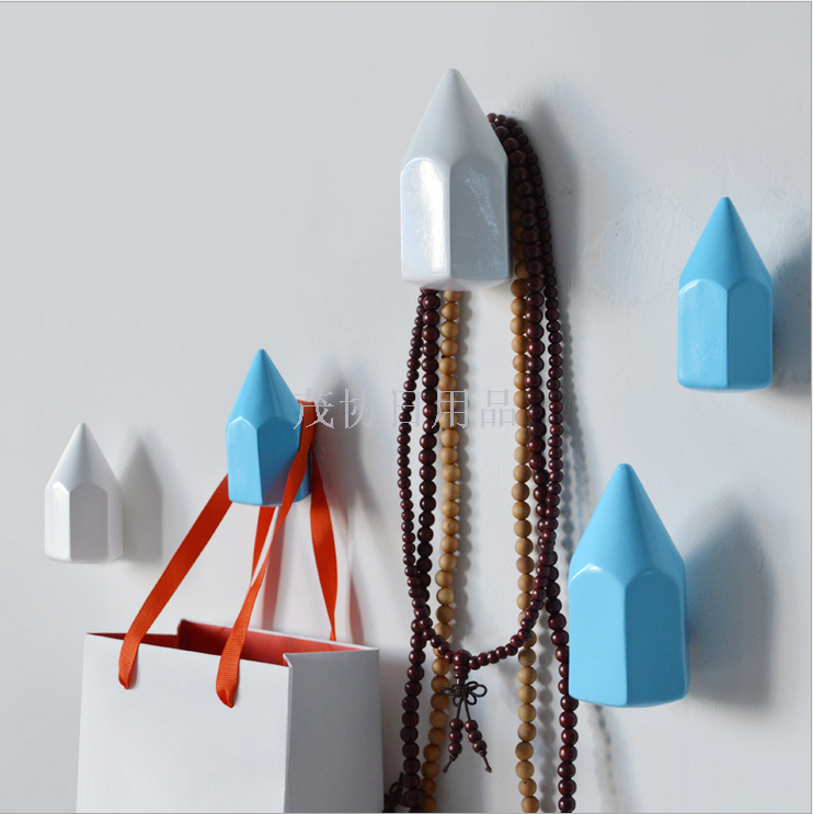Nordic creative decorative pencil hooks, wall coat hooks, door rear hooks, single hooks, resin craftsmanship details Picture
