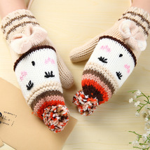 2018新款时尚针织手套 女士手套 韩版户外保暖手套厂家直销