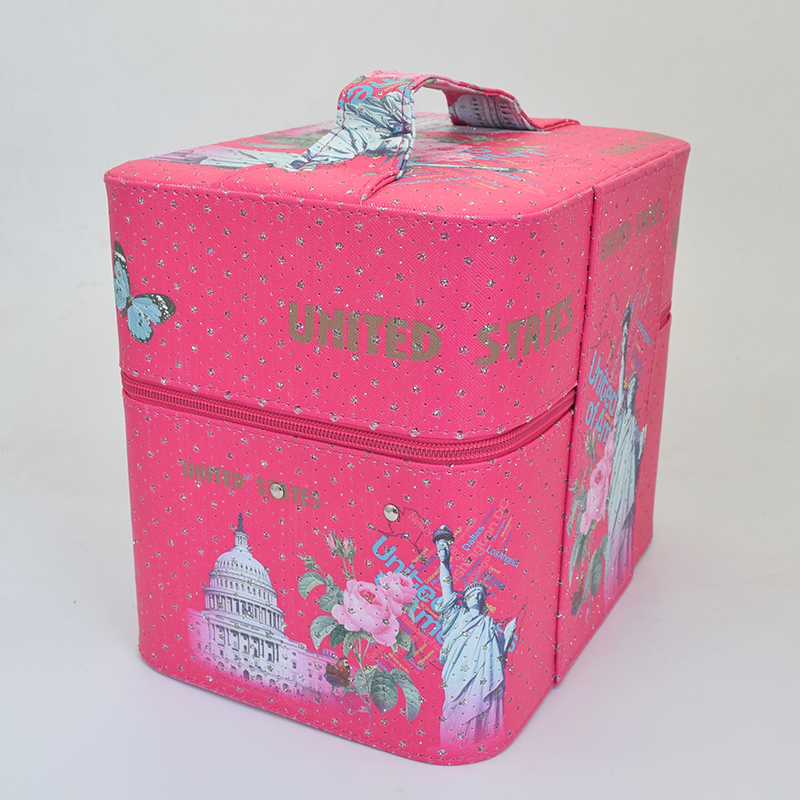 New one-to-four makeup box for women, large-capacity storage box, waterproof, sturdy and durable, factory direct sales Specification image