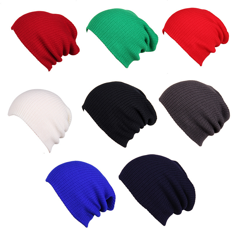 Spring 2018 pure color woollen knitted hat women's Korean version of simple headgear manufacturers wholesale direct thumbnail