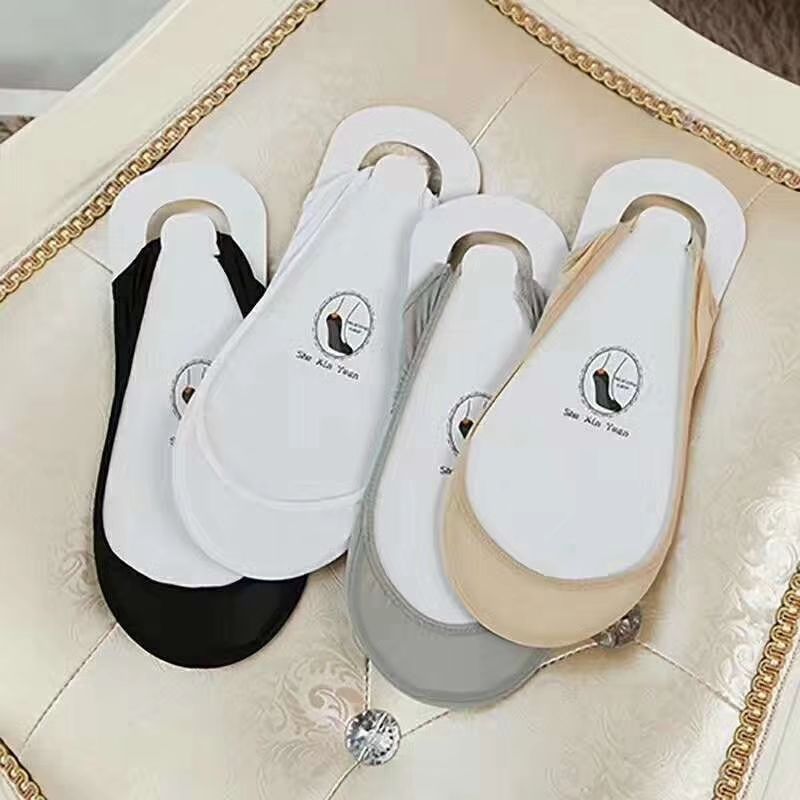 冰丝船袜超浅口硅胶防滑半前脚掌隐形袜棉垫吊带袜