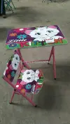 Children's writing desk, student desk, cartoon student square desk, two-chair folding desk Application Scenario